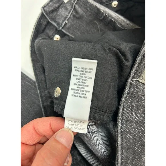 RSQ Jeans Women's "Vintage Mom" Black Denim Pants Distressed 26x27 Stretch - Picture 8 of 11